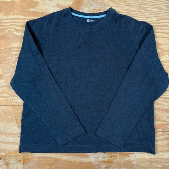 dark washed navy blue gap classic fit knit crewneck sweater - Picture 1 of 5